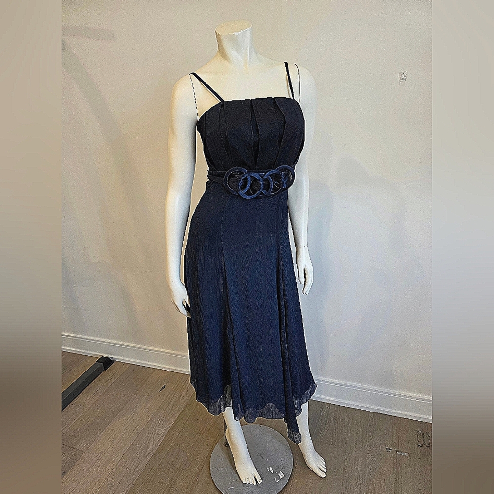 Rinascimento Navy Blue Midi Dress Assymetrical S - Picture 1 of 14